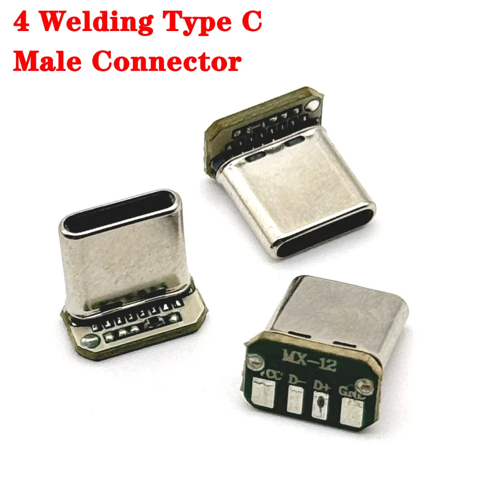 16 Pin USB 3.1 Type C Vertical Patch Board 4 Welding Wire Data Band PCB USB Board Male Head 16P Usb C Connecto