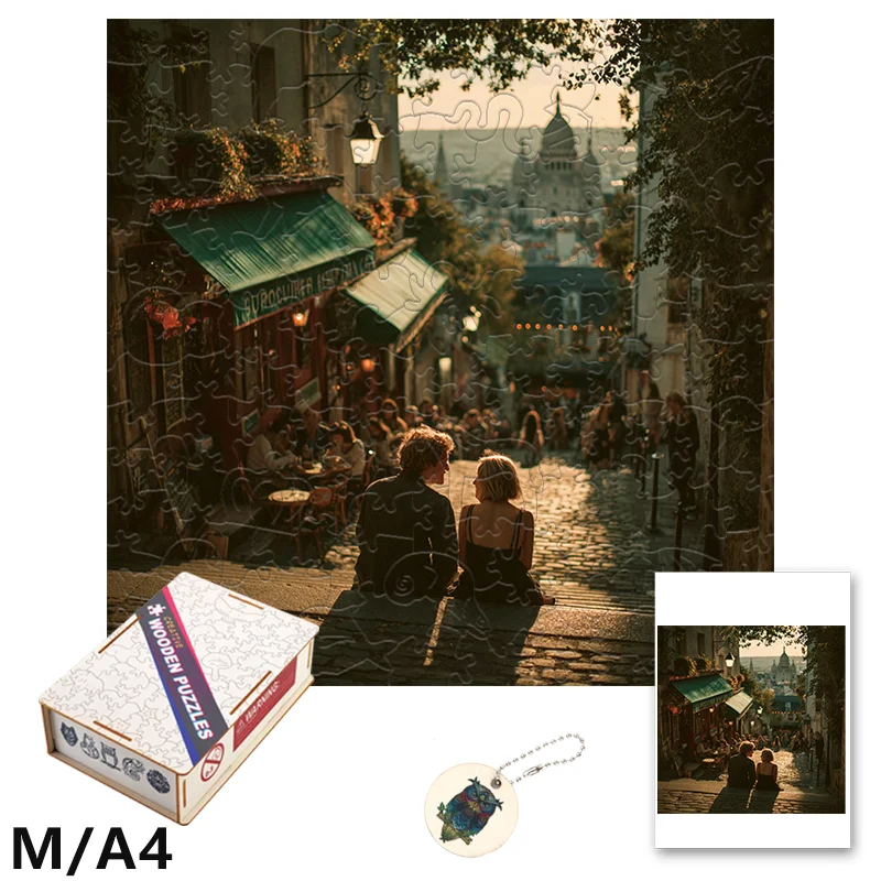 Square wooden puzzle DIY educational toy for children enhances children's hands-on skills and is a great interactive game for