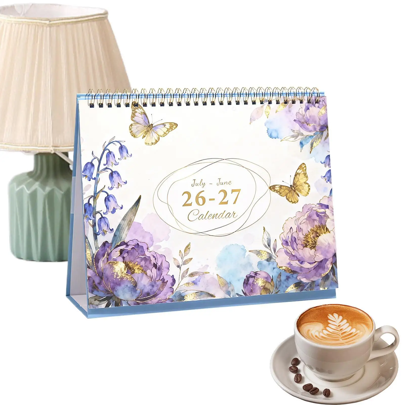 Wall Calendar July 2026-2027 25.5x20.5x7.7cm July To June Desk Notebook Monthly Calendar For Teachers Student School College