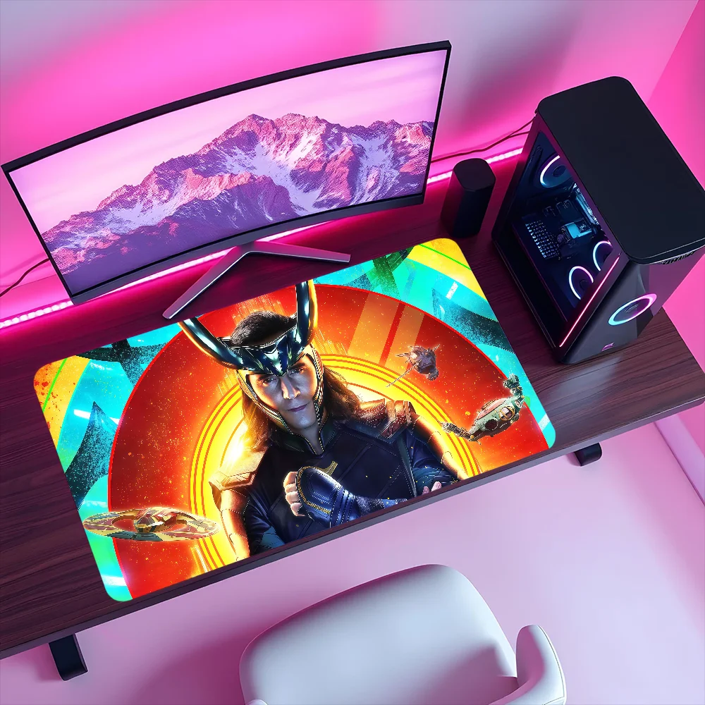 

movie cool art funny l-Loki Mouse Pad Large Non-slip Lockedge Desktop Computer Desk Mat Keyboard MousePad Office Student