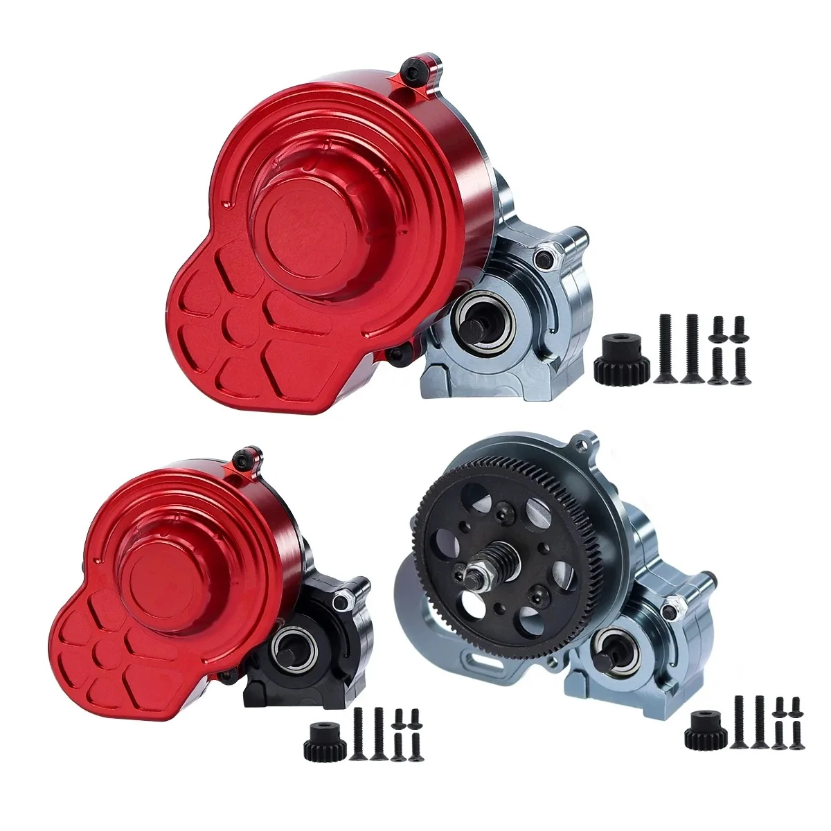 

Metal Sealed Type Medium Wave Box Assembly Gearbox With Motor Gear For 1/10 SCX10 RC Crawler Car Upgrade Parts