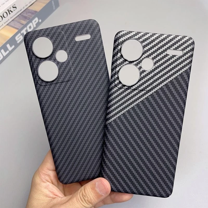 Cover For Xiaomi Redmi Note 13 Pro Plus Case PC Carbon Fiber Texture Pattern Matte Hard Phone Case Slim Thin Shell Bumper