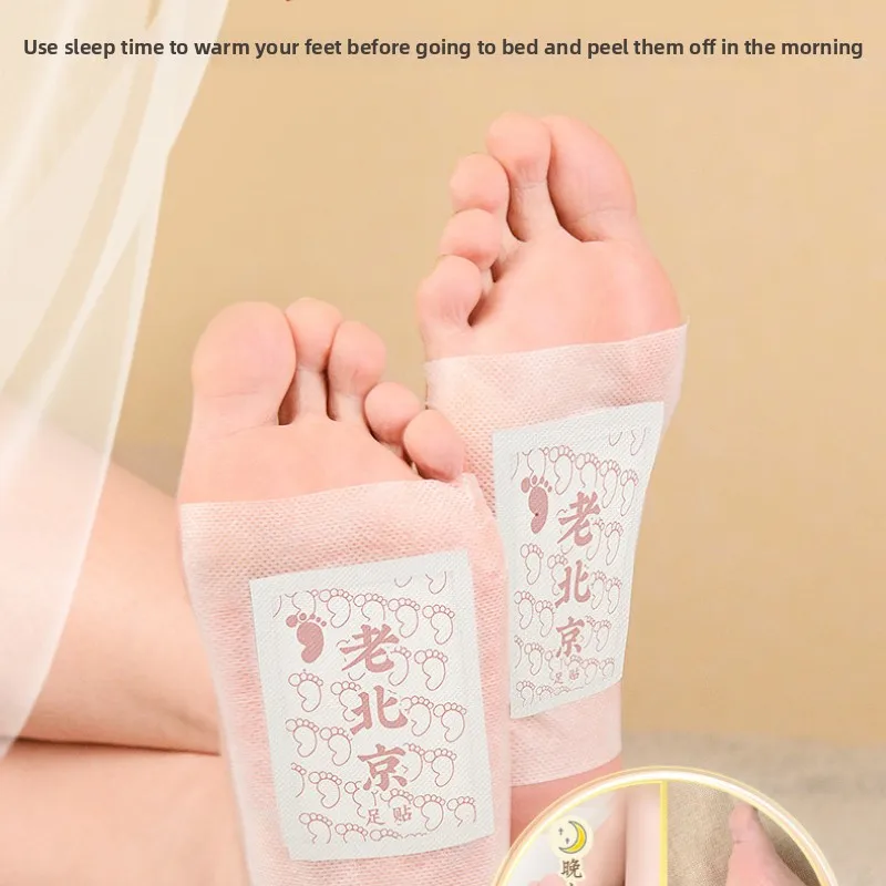 (60 szt.) Tradycyjne chińskie naklejki na stopy Moxa - podkładki detoksykacyjne Mugwort Moxa dla lepszego snu i pielęgnacji stóp