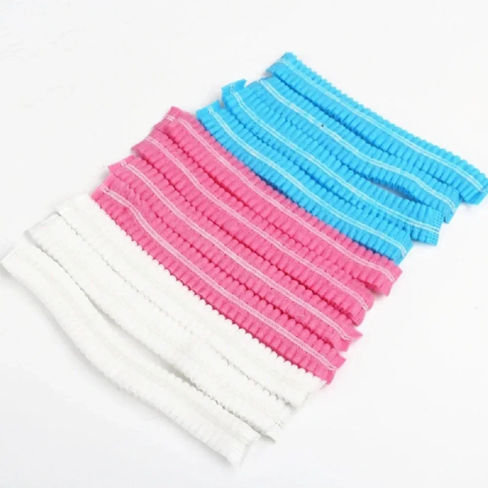 100pcs Disposable Non Woven Fabric Sterile Hat for Grafting Eyelash Makeup Hair Net Caps SPA Hair Salon Bathroom Supplies