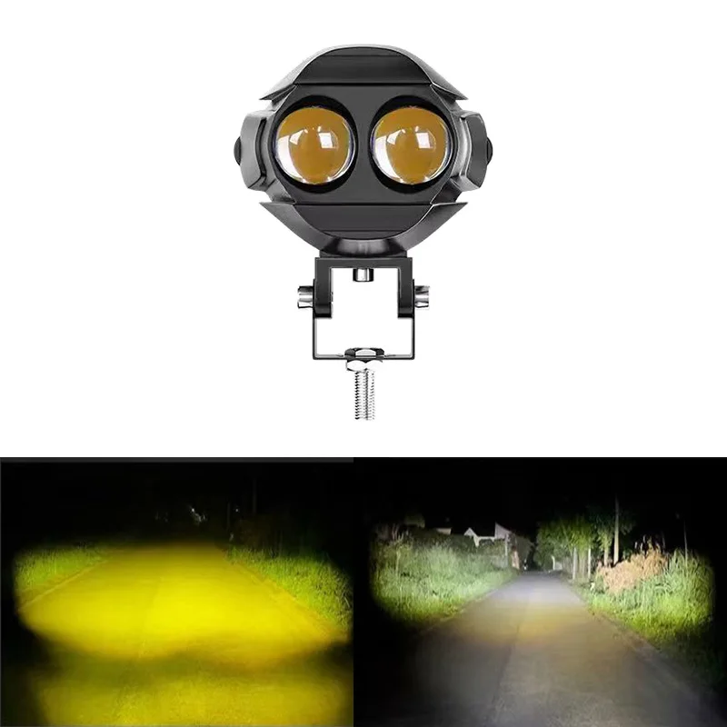 

3Inch 60W Motorcycle Fog Light Brighter Lamp Off Road Driving Light Off Road for ATV UTV Truck 4x4 Dual Color Auxiliary Light