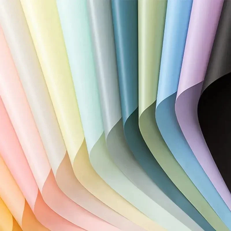 5 teile/paket Blume Geschenkpapier Goldene Grenze Rose Koreanischen Stil Halb Transparent Geschenk Verpackung Floristen Bouquet Verpackung Material