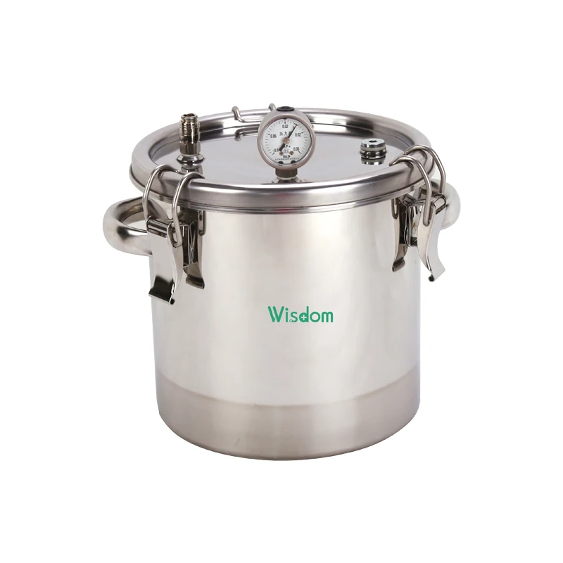WISDOM ACJ-W-21 Anaerobic Culture Jar Stainless Steel SUS304 Excellent Sealing Performance Sturdy Anaerobic Culture Jar