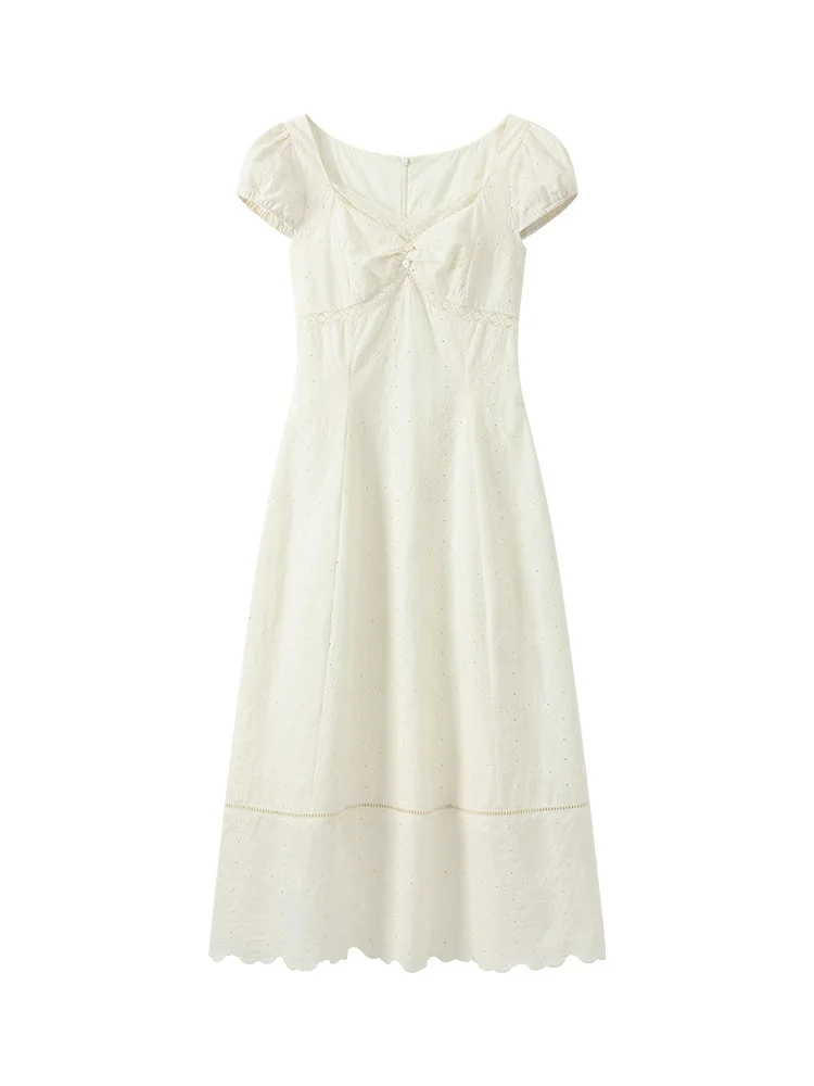 zimmermann concert textured lace mini dress Concert Textured Lace Mini Dress in Cotton – Loom & Magpie Boutique main image 1