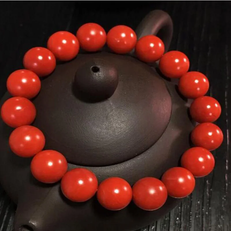 Baoshan Nanhong Origin Yunnan Yanzhi  Agate Bracelet Persimmon Red Natural  Flesh Full Color