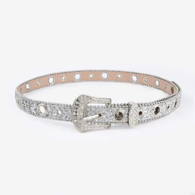 Harajuku كامل الترتر الكبار حزام خصر حزام خصر فاخر أحزمة الموضة حجر الراين دبوس مشبك حزام لملهى ليلي 49MB