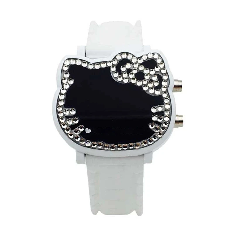 UTHAI Children Watch Kids Students LED Digital Diamond Cartoon Cute Girl Junior High School Electronic Wristwatch