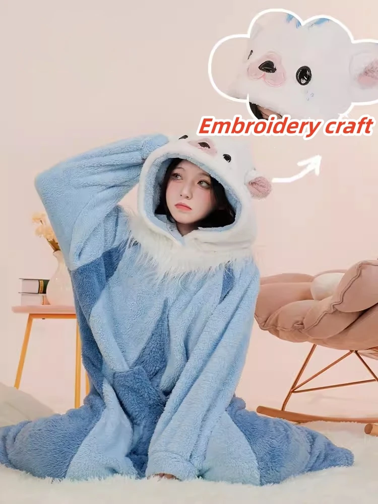 Fontaine Otter Pajamas Cosplay Costume Game Genshin Impact Sleepwear Neuvillette Cute Soft Fluffy Pajamas