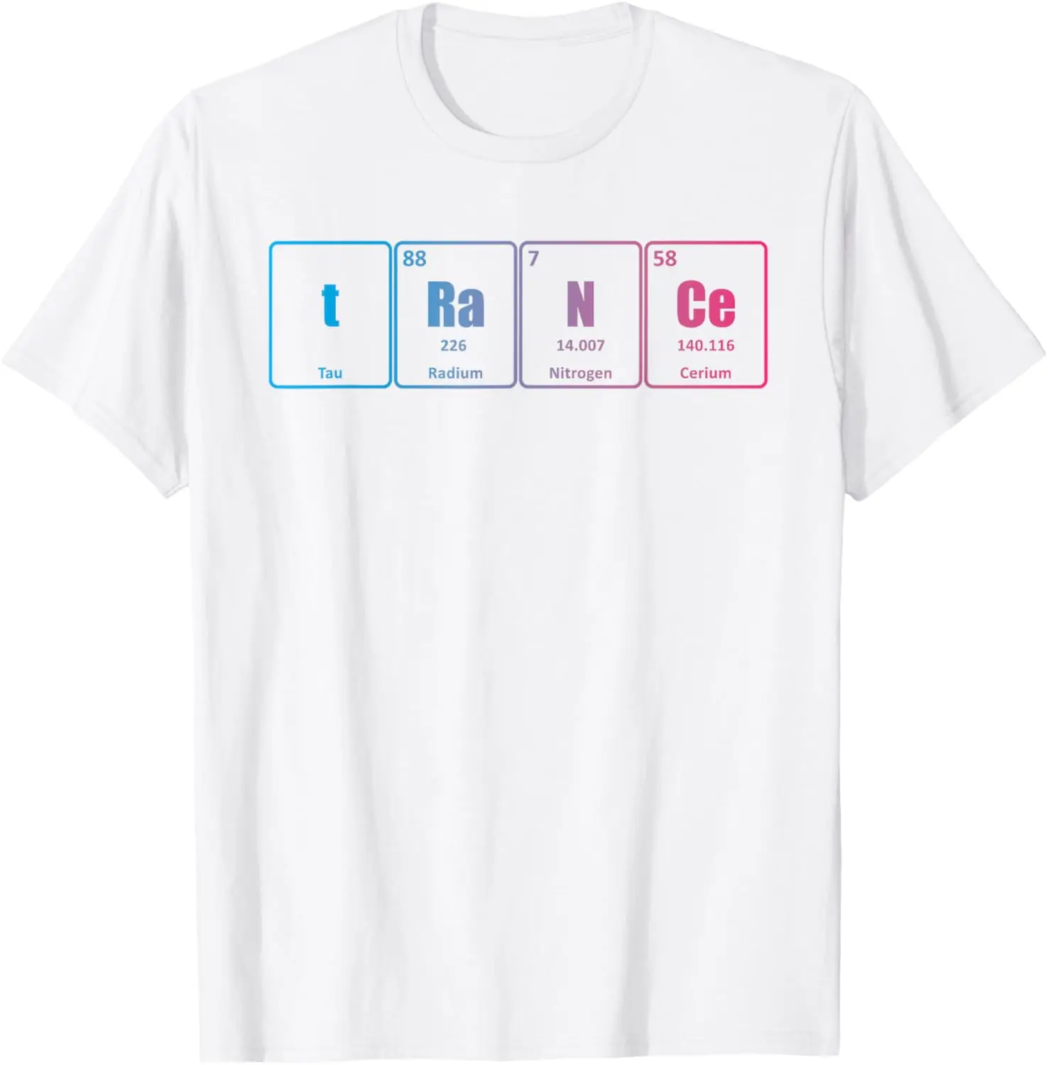 Trance Periodic Table Science Rave EDM T-Shirt Couple Funny Shirt Print on Demand Short Sleeve Camisas Streetwear
