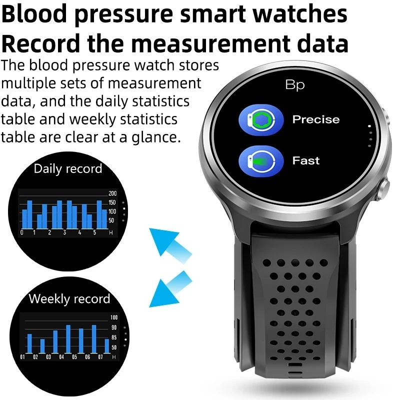 Imagem -06 - Relógio Médico Homem Ecg Bomba de ar Pressão Arterial Oxigênio Freqüência Cardíaca Exata Temperatura Real Dados Smartver para Android 2023 Novo