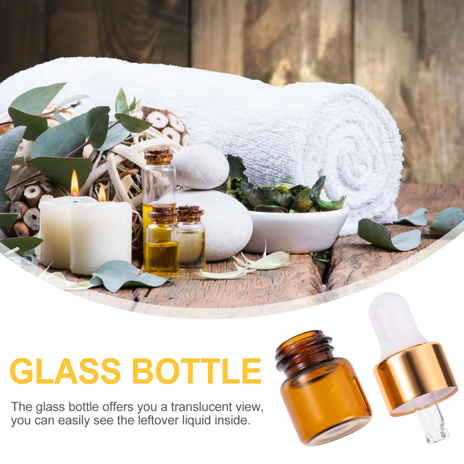 

30Pcs 1ml Portable Glass Dropper Bottle Uv Protection Travel Container Essential Oil Bottle Essential Oil Holder