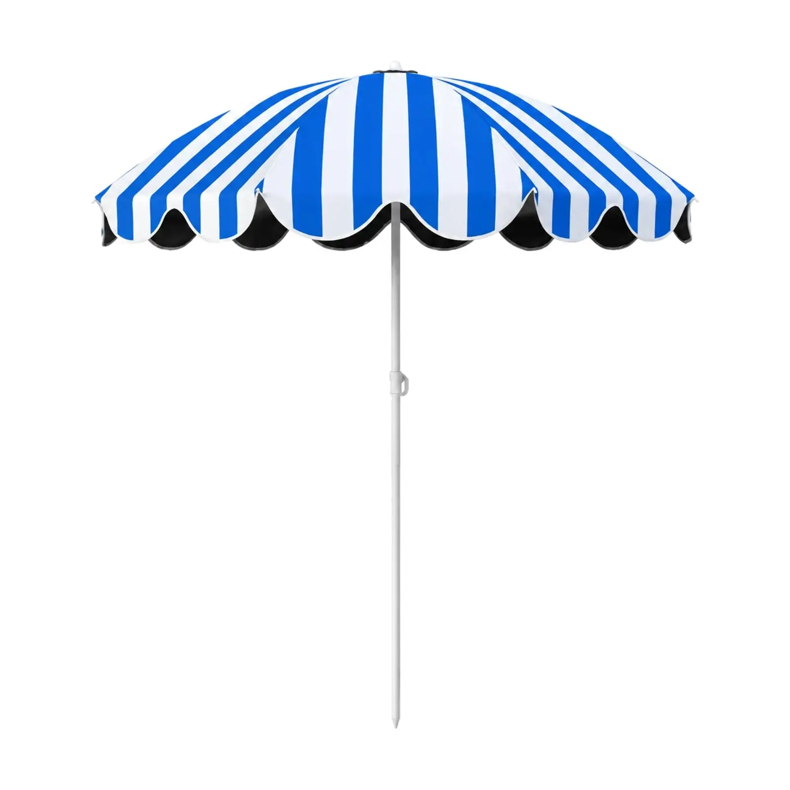 Lightweight Garden Parasol with Central Pole and Fringe Edge for Sunny Spaces