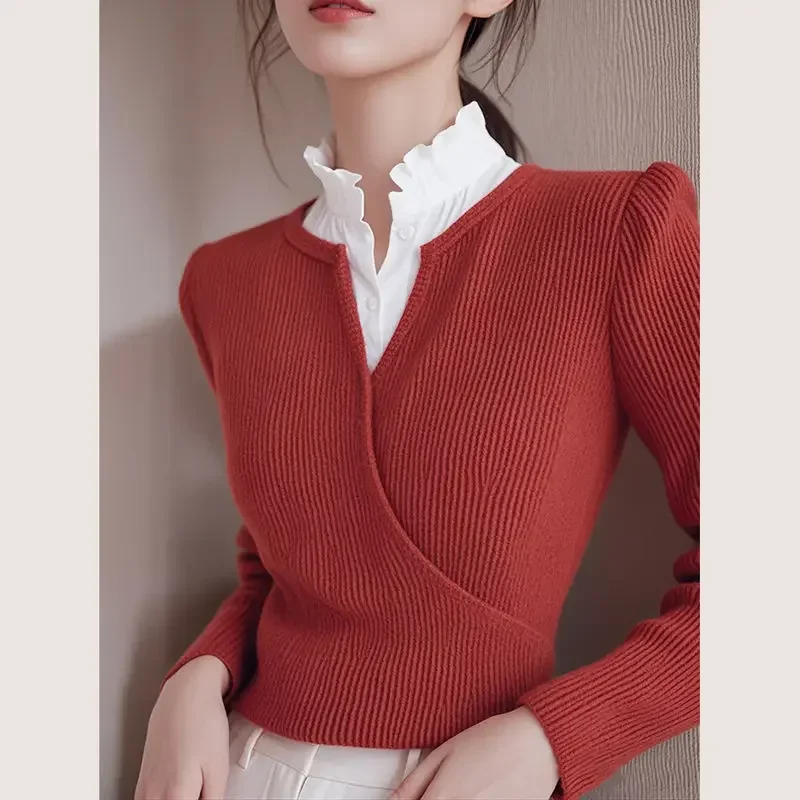 

New High-end Chic Top with A Sense of Luxury and Niche Design Knitted Sweater Sweater Women Tops Y2k Clothes
