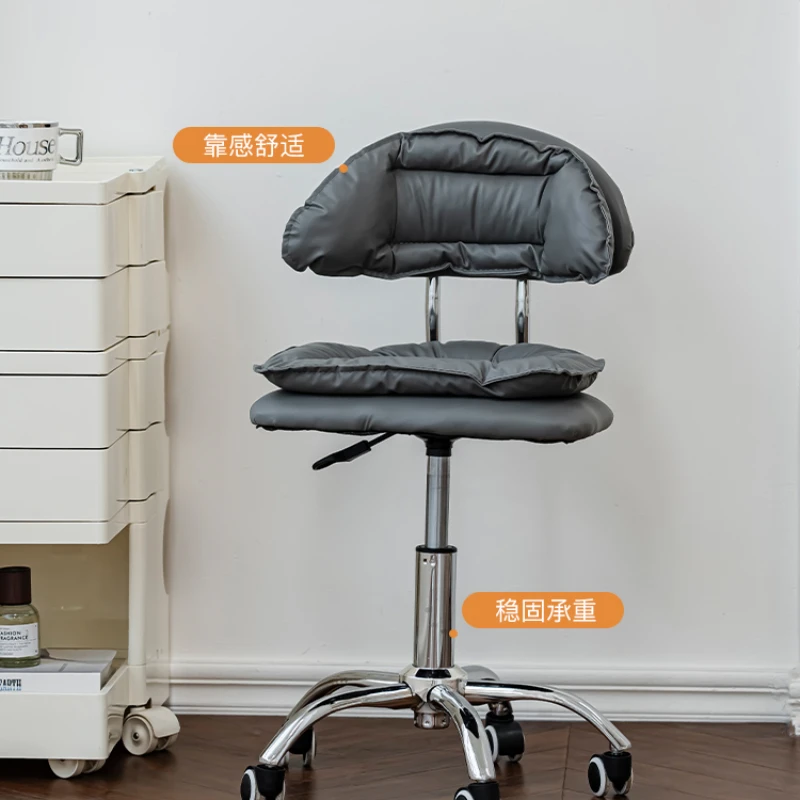 Lightweight Luxury Bedroom Mobile Computer Chair Minimalist Small Unit Household Livable Office Chair Soft Bag