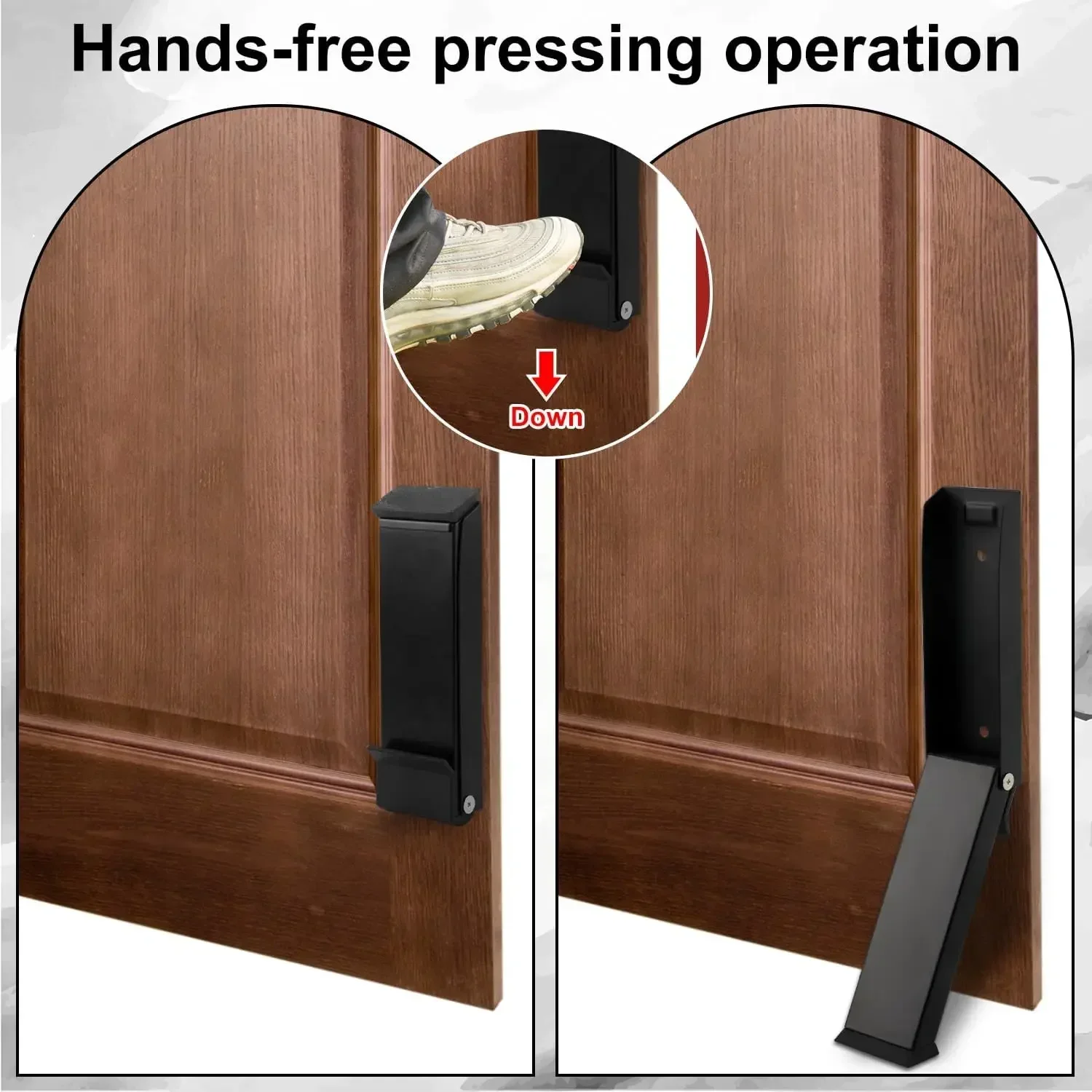 1PC Edelstahl Magnet Boden Tür Stop Pedal Unten Tür Stoppt Anti-kollision Sicherheit Hause Tür Halter mit nicht-Slip Gummi