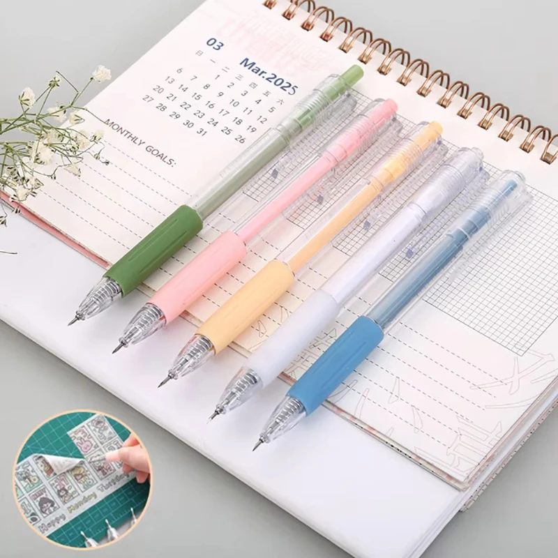 

1/2/3pcs Press Pen Utility Knife Set Sticker Scrapbook Cutting Tools School DIY Art Supplies Compact And Practical Cutting Knife