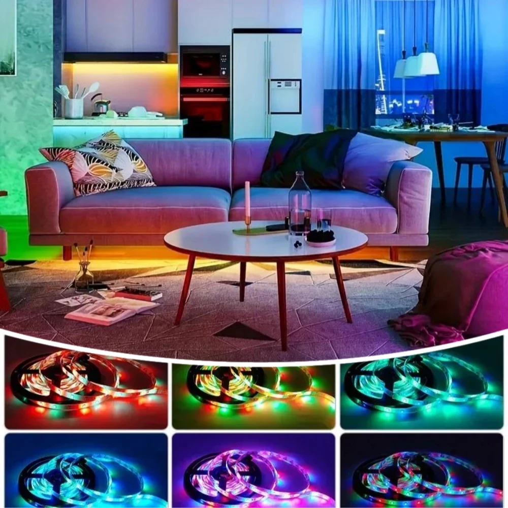 3AA Battery RGB LED Strip Light 5V 2835 Flexible LED Tape 60LEDs Waterproof LED Ribbon for TV Background Lighting Night light