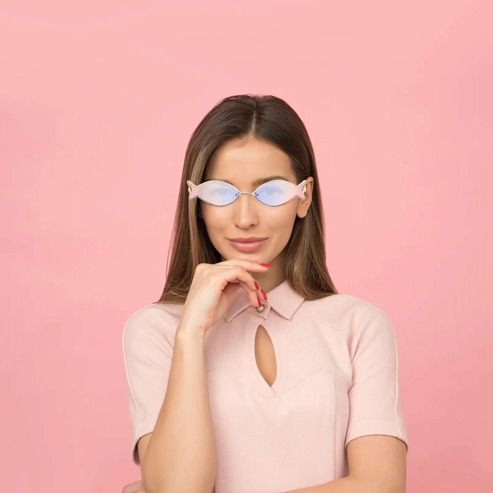 

Fish-Shaped Hawaiian Sunglasses Summer Uv Protection Novelty Luau Party Photo Booth Props Funny Party Eyewear Luau Sunglasses