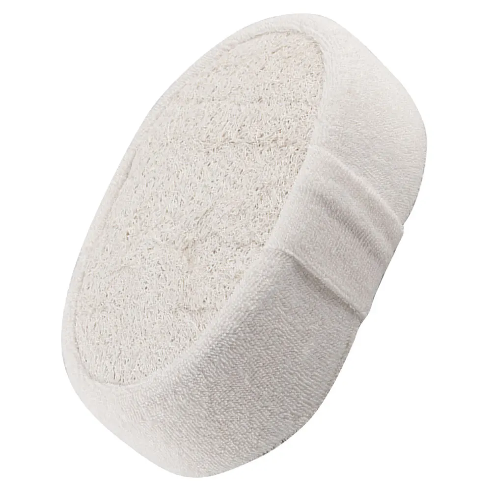 

Natural Loofah Body Scrubber Exfoliating Sponge Soft Beige Shower Bath Face Scrubber for Sensitive Skin Daily Use