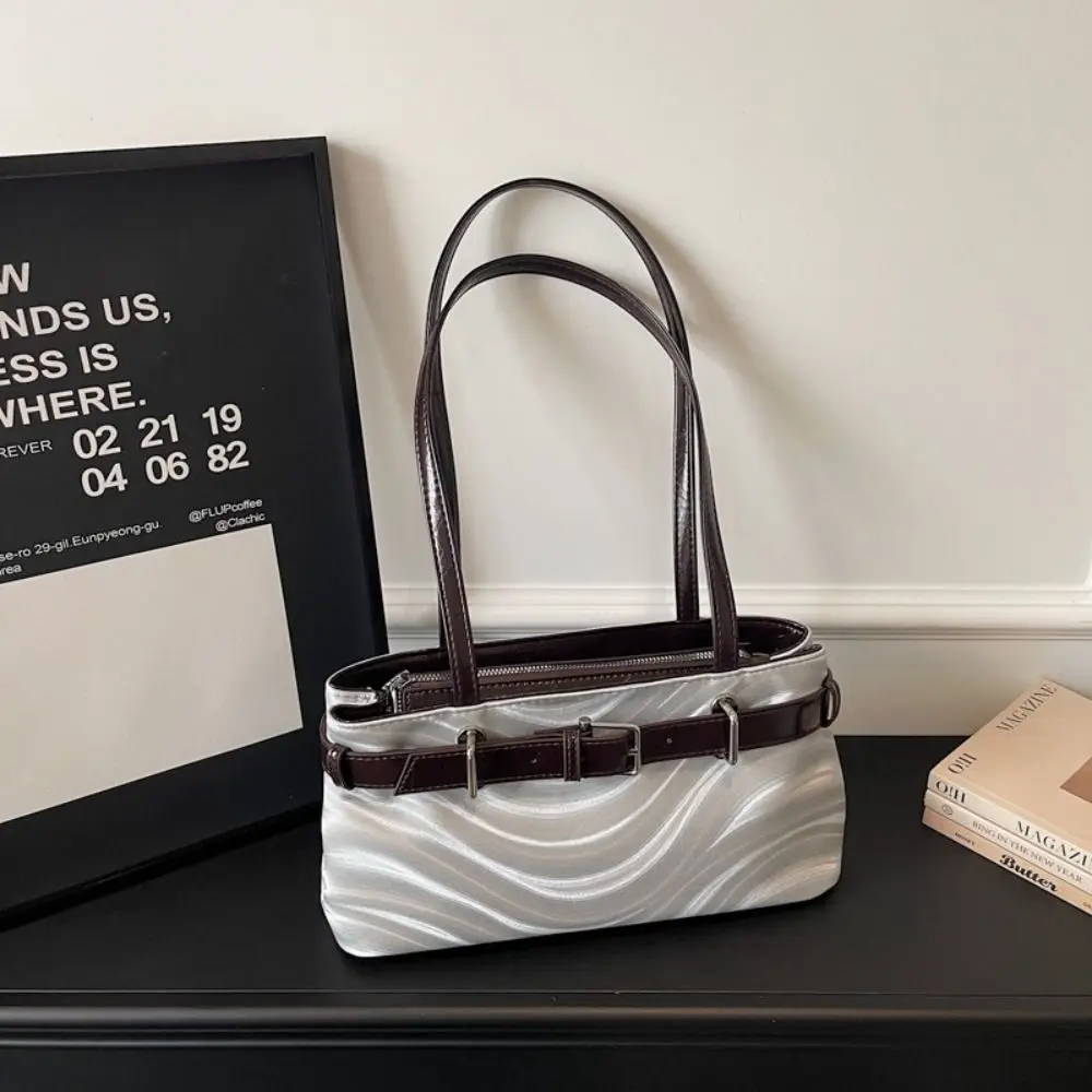 

New Design Plaid Pattern Plaid Shoulder Bag Textured Surface Shoulder Strap Fashionable Tote Bag Textured Tote Bag Work Use