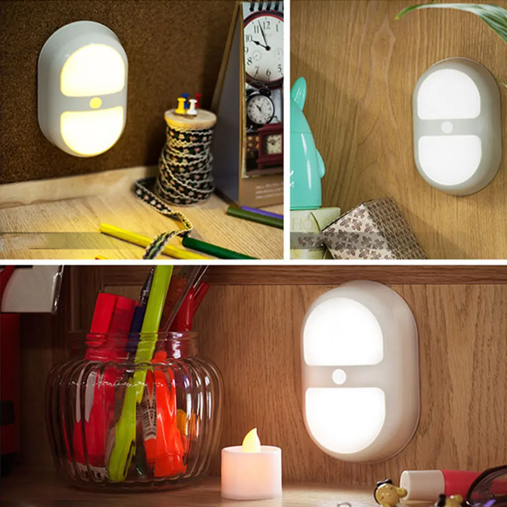 Белый широкий спектр применения Настенный светильник с датчиком для нескольких настройков Датчик автоматического движения Желтый свет 0,7 Вт