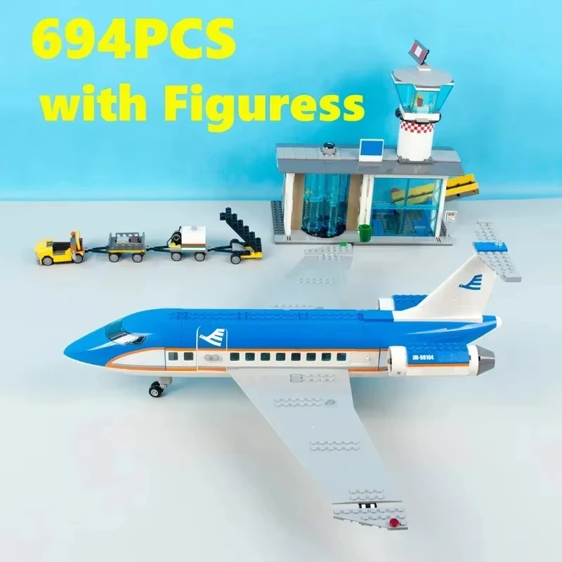 

Manned airport passenger terminal, aircraft building blocks, space shuttle models, compatible toys, children's Christmas gifts