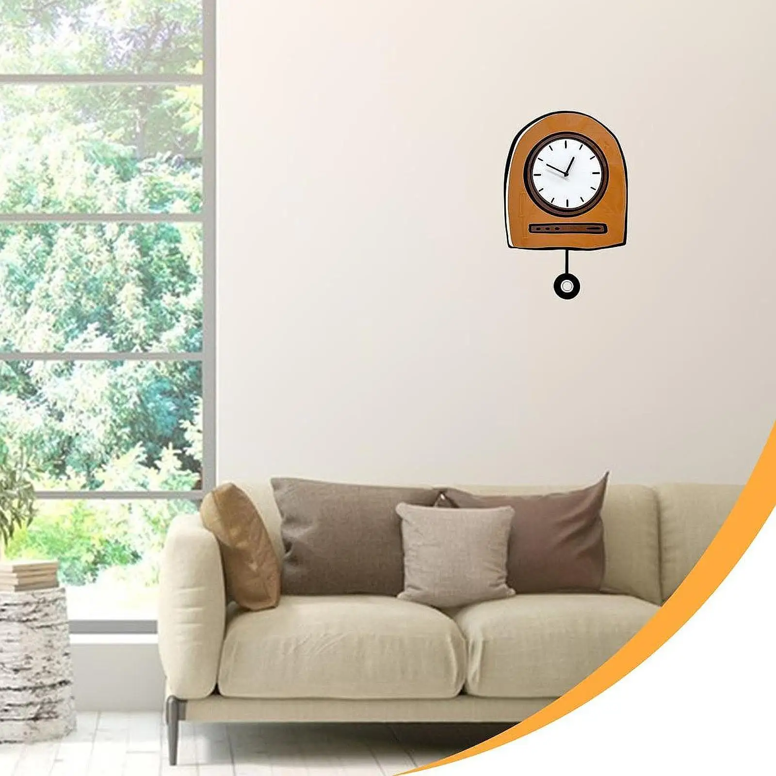 

Wall Clock Wood Decorative Minimalism Display Practical Lightweight Art Low Noise for Bedroom Bar Restaurant Drawing Room Cafe