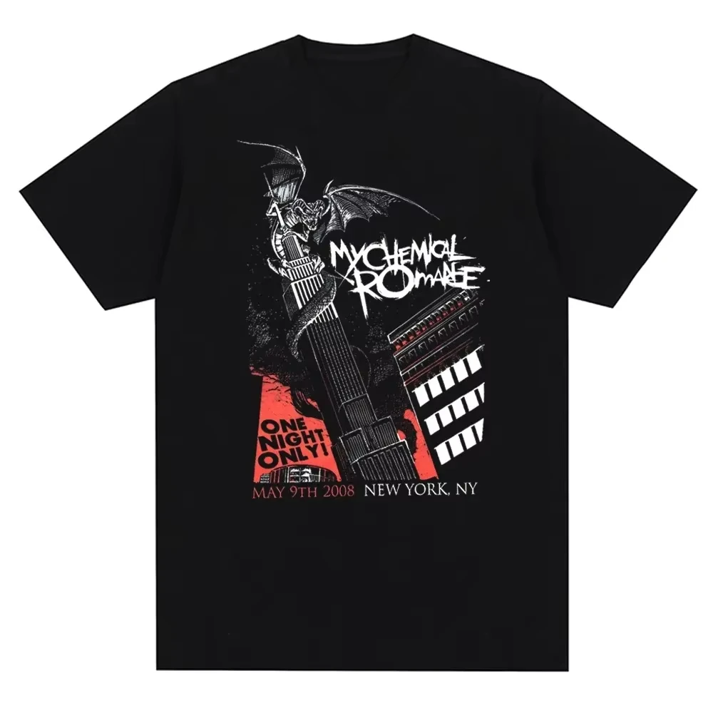 My Chemical Romance Band T-shirt in cotone unisex stampata manica corta girocollo abbigliamento da strada allentato casual di alta qualità