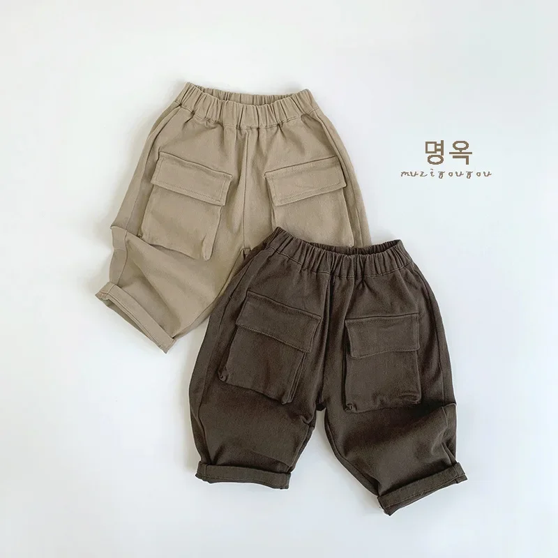 Children Slacks Autumn New Men and Women Outer Pants Children Baby Forest Korean Style Versatile Pants Kids Clothes