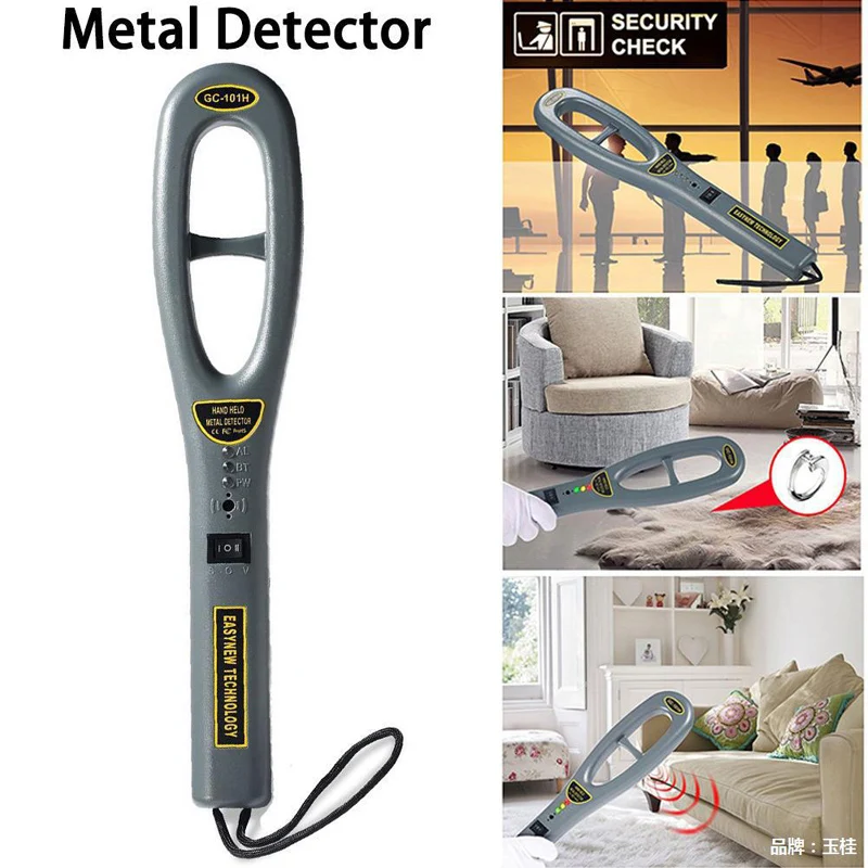 Professional Handheld Metal Detector GC-101H Security Check Bounty Instrument Scanner Finder for Nail Woodworking without Batter