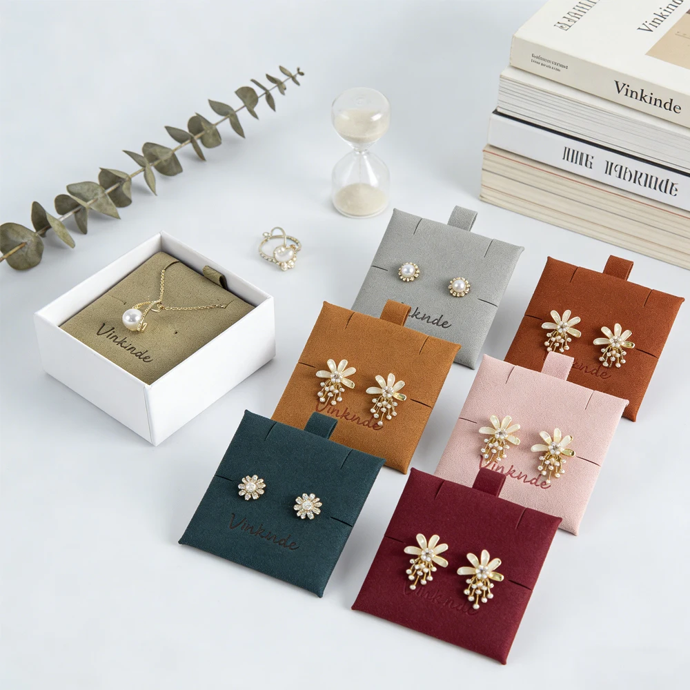 

20 шт., карты для демонстрации ювелирных изделий из микрофибры, ручная работа, аксессуары для хранения «сделай сам», подушечки, карты для ожерелья, серьг, шпилька, подвески