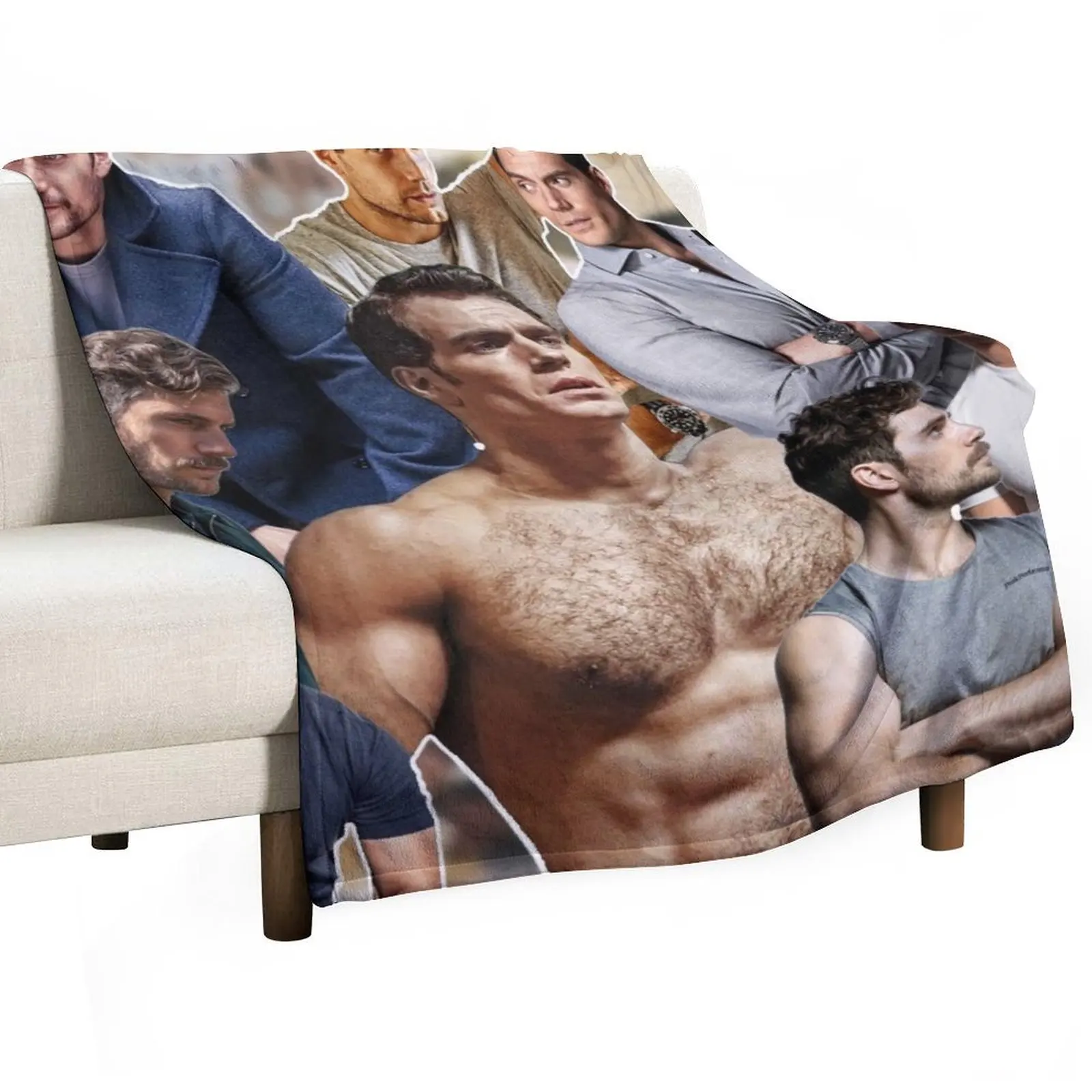 

Henry Cavil photo collage Throw Blanket Plaid Flannels Blankets For Sofas Blankets