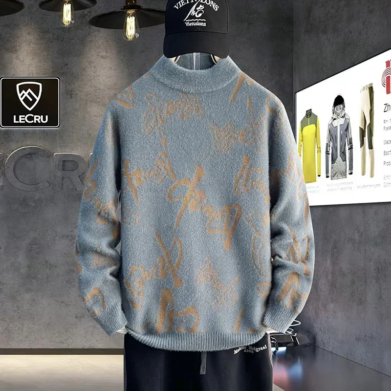 Zhongguo Elements Sweater Men 2024 Autumn Winter Knitted Sweater Men High-quality Pullover Loose Warm Thick Streetwear Pullovers