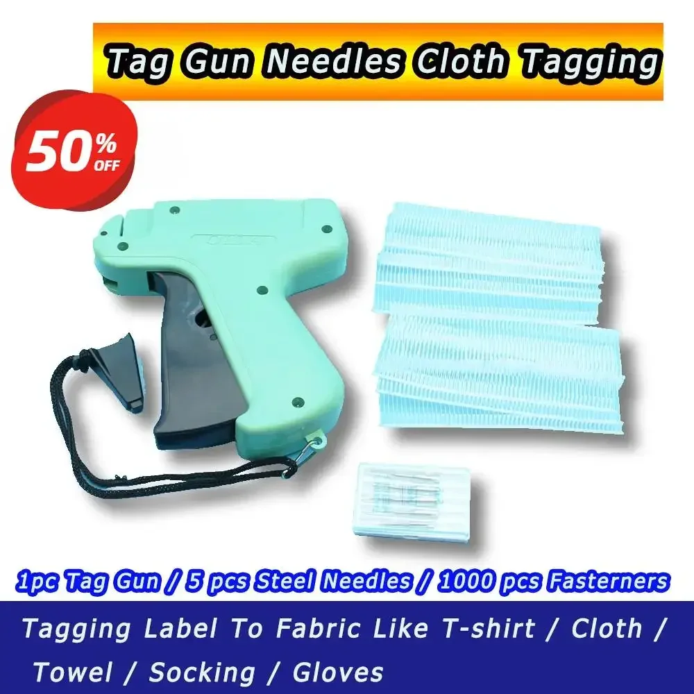 Cloth Tagging Manual Machine Print Fabric Towel Tag Label Fasterner Sewing DTF Apparel Tag Gun Needle Tool DIY T-shirt Tag Kit