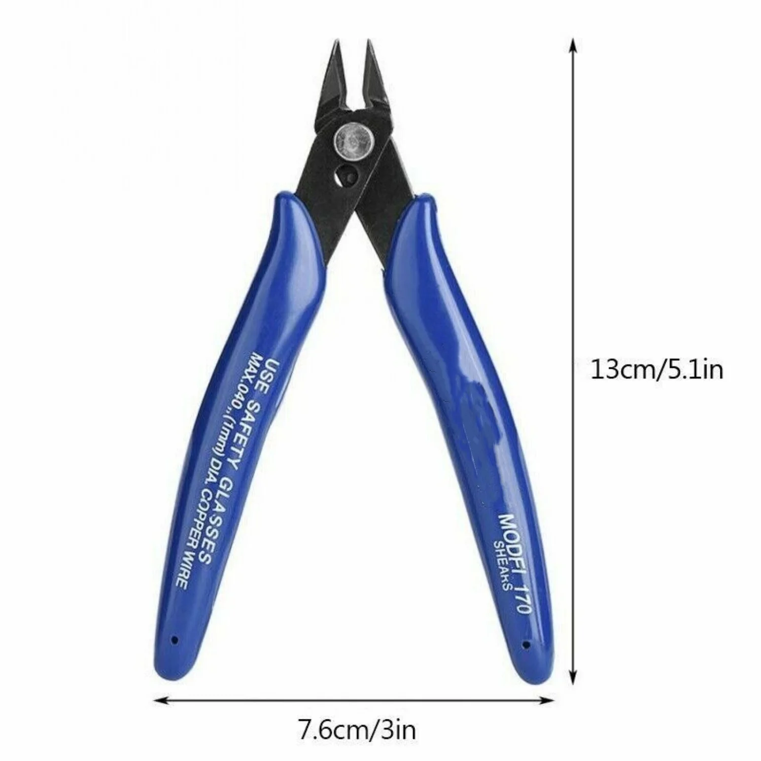 NJBLZQ คีมเหล็กคาร์บอนคีมสายไฟเครื่องตัดตัดด้านข้าง Snips Flush Pliers Nipper บ้านเครื่องมือสีฟ้า