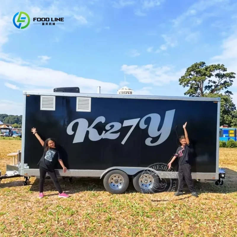 New Mobile Coffee Trailer Food Carts and Food Trailers Fully Equipped Pizza Ice Cream Van Hot Dog Food Truck Barbecue Trailer
