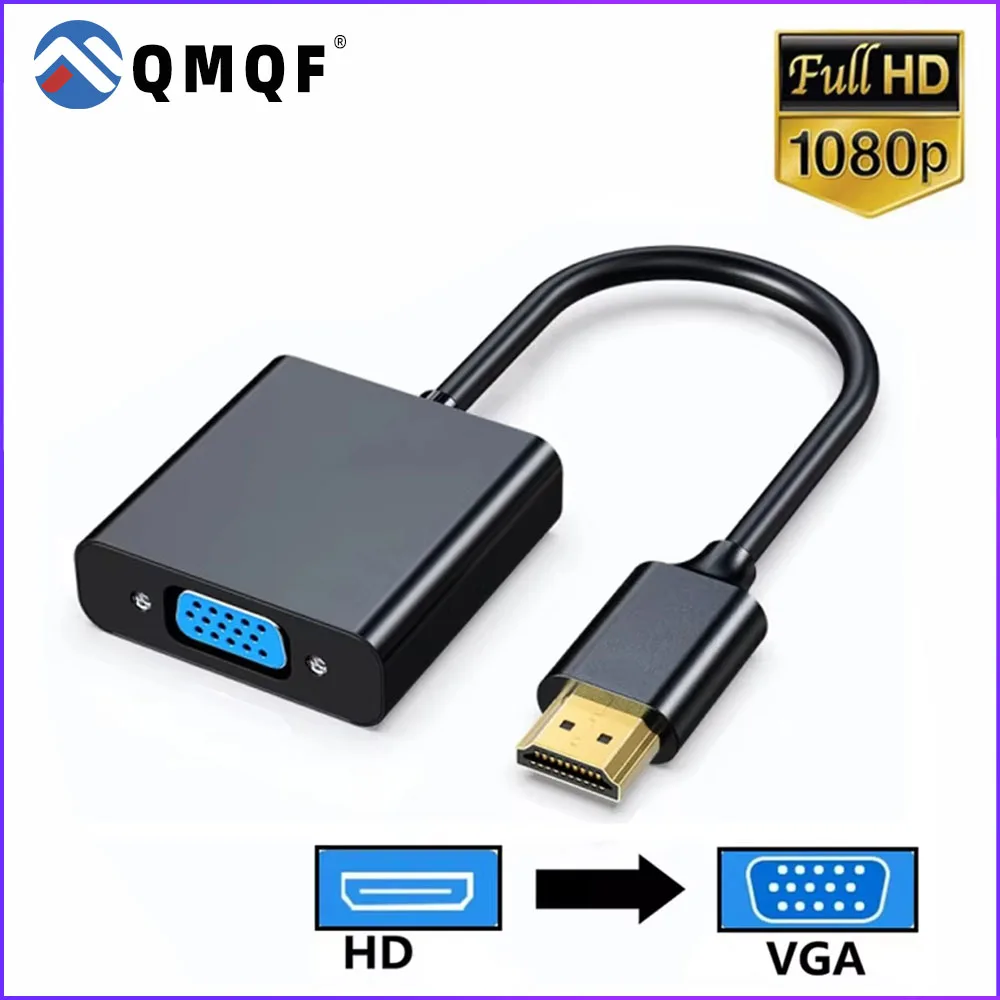 HDMI-compatible to VGA Adapter Cable 1080P HDMI to VGA Cable Digital Analog Converter For PC Laptop TV Box Projector Display