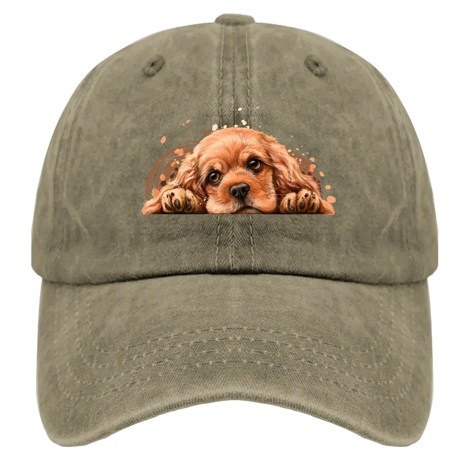 Cap American dog Spaniel Baseball Cap for Women Vintage Baseball Cap Adjustable