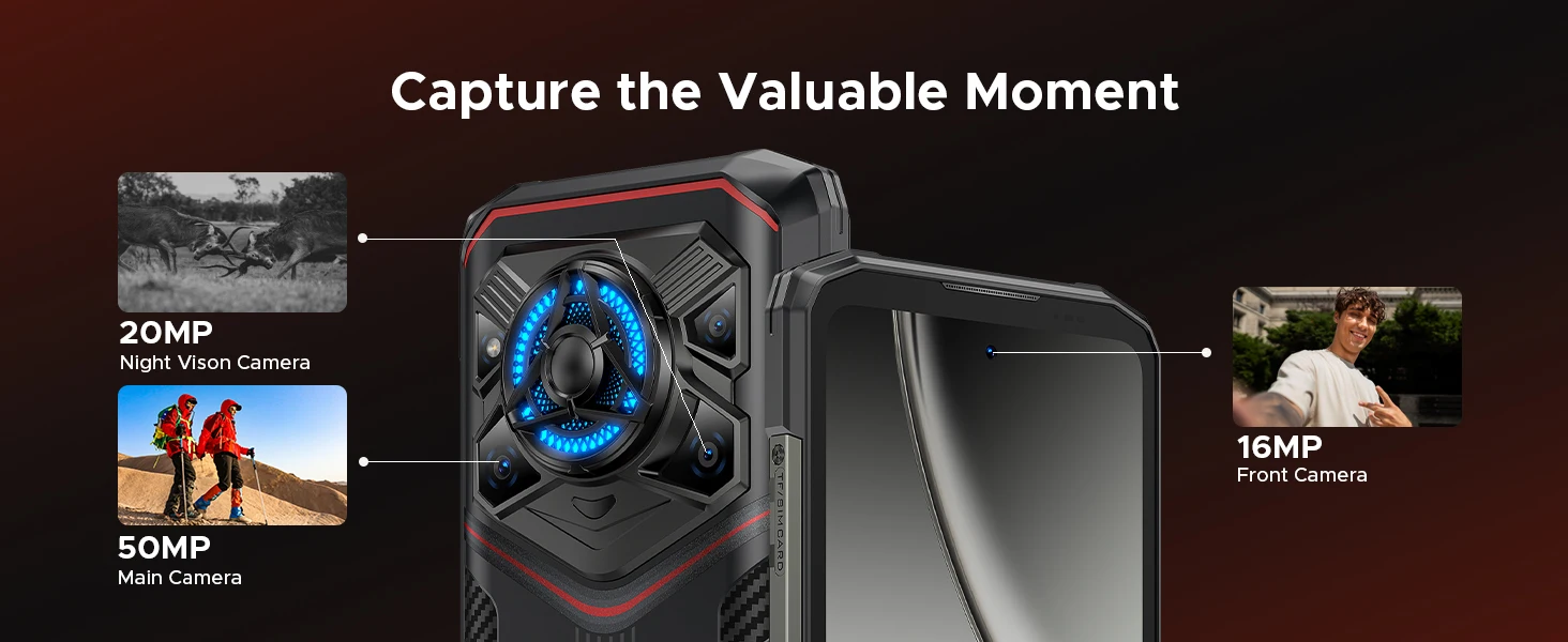 DOOGEE Blade20 Play 5G Rugged Phone Dimensity 7050 6.6'' Gemini Al 125dB Speaker 10300mAh Battery NFC Android 15 Mobile Phone