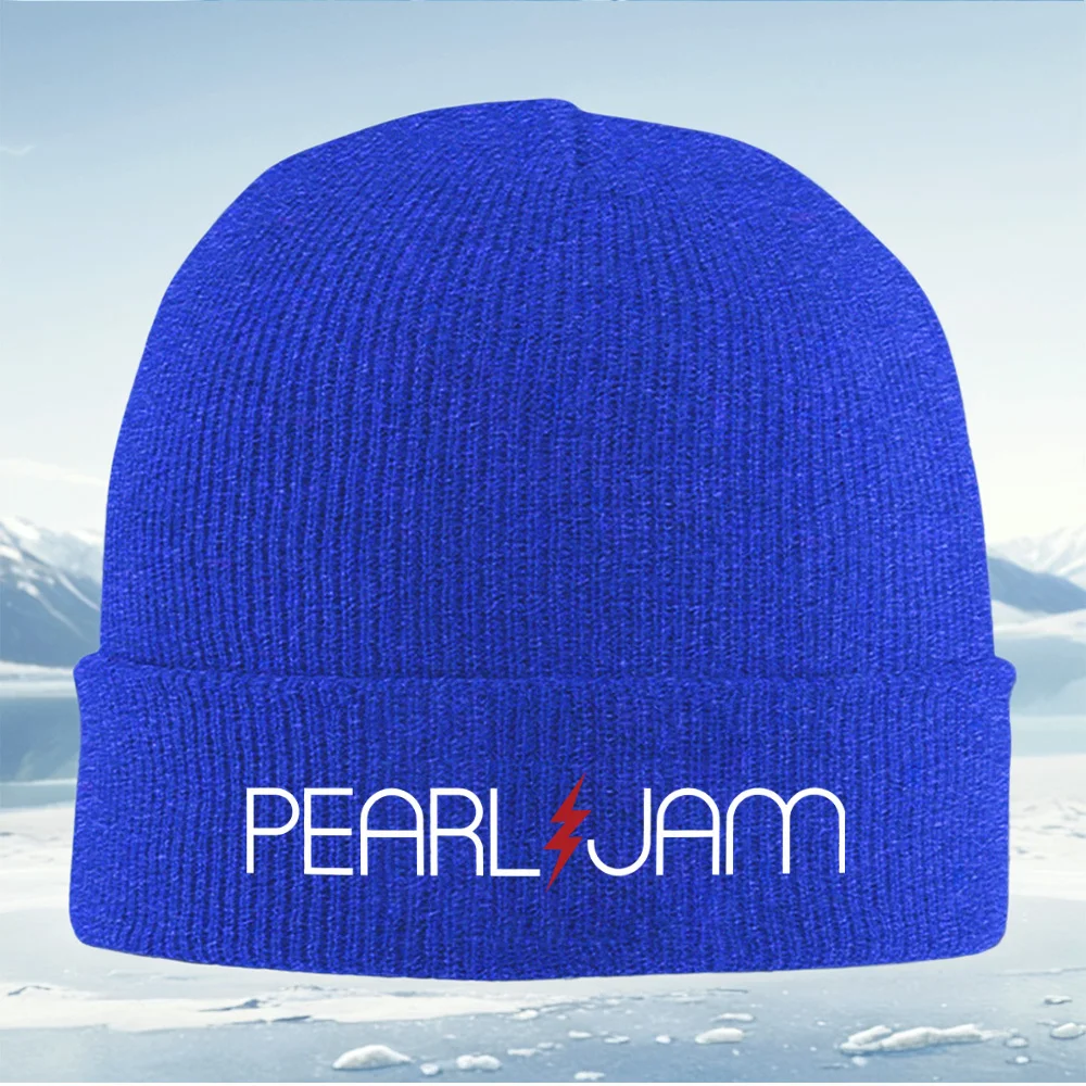 الأبيض النص الفرقة شعار البرق الترباس الرجال النساء للجنسين محبوك قبعة قبعة صوفية قبعة الشتاء الحرارية الدافئة عيد الميلاد في الهواء الطلق Cycli