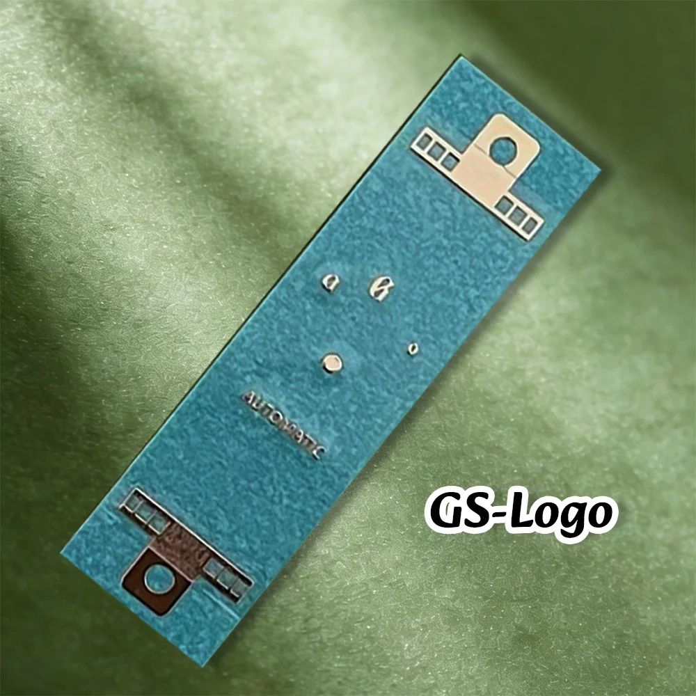 NH S Logo Neuer 3D-Metall-Logo-Aufkleber, geeignet für 27–30 mm flache Zifferblätter, vierfarbiger Aufkleber, Zubehör für die Modifikation von Uhren