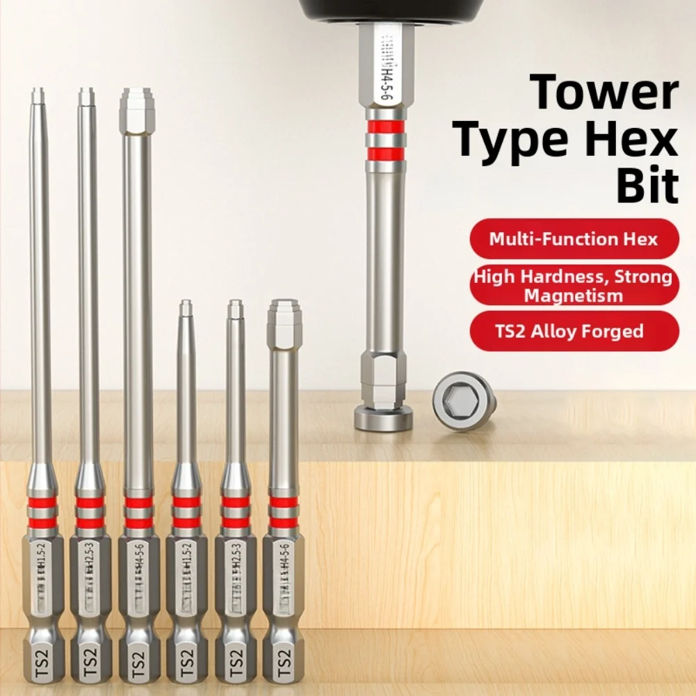 1pc 65/100mm Electric Screwdriver Bits High-Strength Magnetic Screwdriver For Electric Drill Wrenches Power Tool Accessories