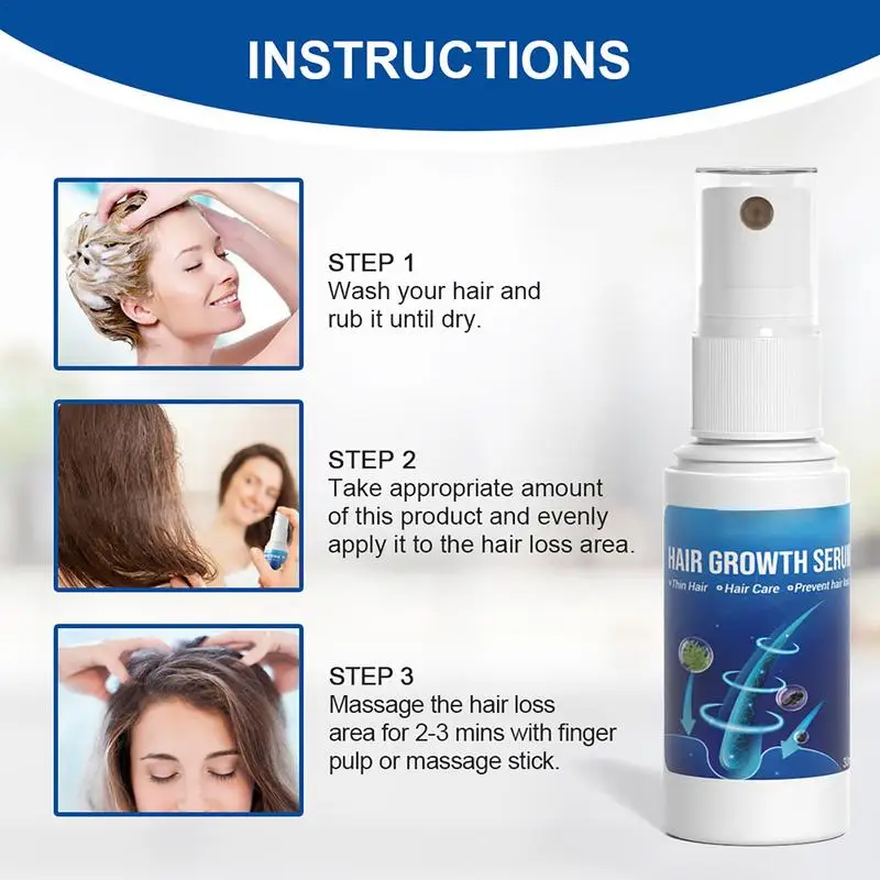 Spray para el crecimiento del cabello, líquido reparador nutritivo para la caída del cabello, producto Natural para el crecimiento del cabello, 30ml