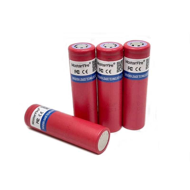 

4pcs/lot MasterFire Original 18650 2600mah UR18650ZY 3.7V Rechargeable Lithium Battery Cell For Flashlights Torches Batteries