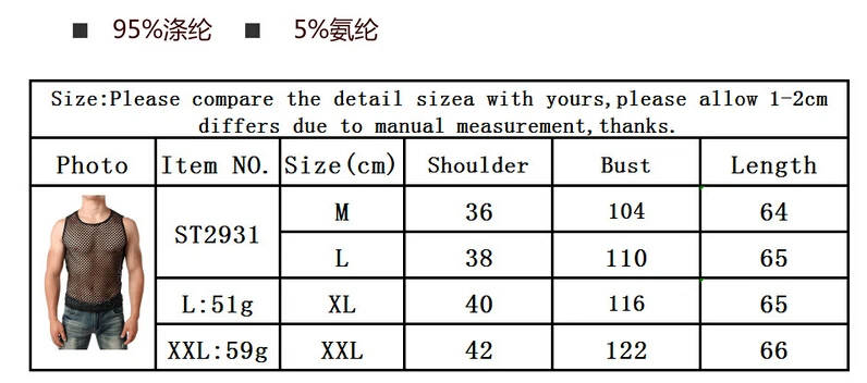 Mens Sleeveless See Through Mesh Tank Top Casual Hollow Out Summer Beach T Shirt