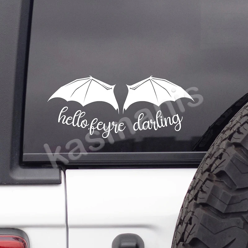 ACOTAR Wingspan Matters Vinyl Art Sticker Car Window Bumper Vehicle Truck Decor, ACOTAR Feyre Darling Laptop Decals Decoration